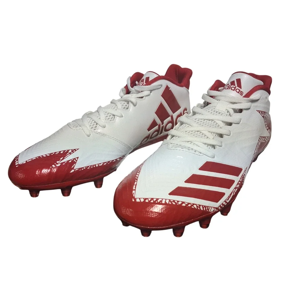 Adidas Freak X Carbon Low Football Cleats White Red Men's Size 13.5 BY3098 NIB